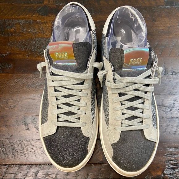 P448 Women’s John Mixed Media Lace-Up Sneakers In Tartan Size EU 39 - Picture 4 of 13